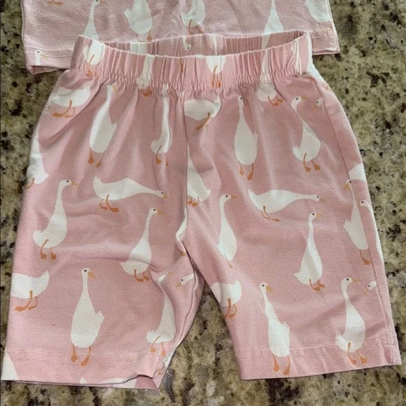 Pink Goose Print Pajama Set for Cozy Nights - Picture 5 of 6